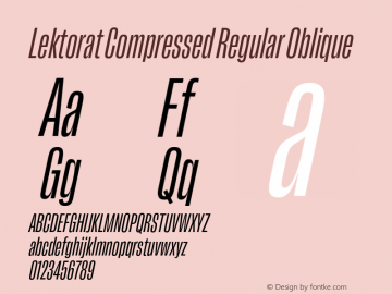 Lektorat Compressed Regular Oblique Version 1.002图片样张