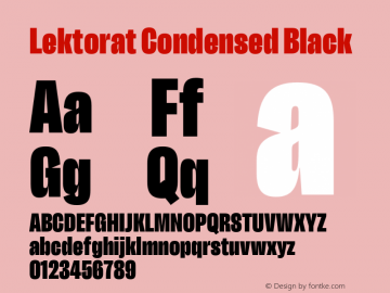 Lektorat Condensed Black Version 1.002图片样张