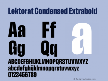 Lektorat Condensed Extrabold Version 1.002图片样张