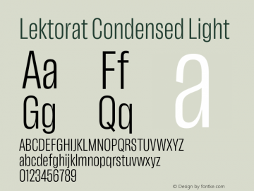 Lektorat Condensed Light Version 1.002图片样张