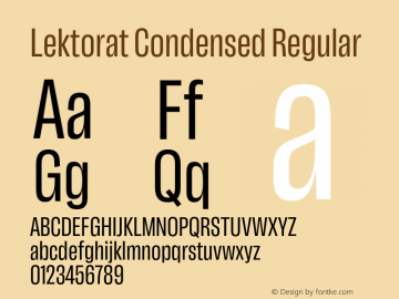 Lektorat Condensed Regular Version 1.002图片样张