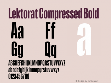 Lektorat Compressed Bold Version 1.002图片样张