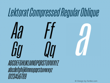Lektorat Compressed Regular Oblique Version 1.002图片样张