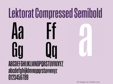 Lektorat Compressed Semibold Version 1.002图片样张