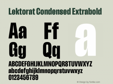 Lektorat Condensed Extrabold Version 1.002图片样张