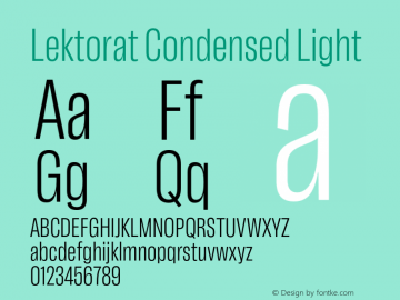Lektorat Condensed Light Version 1.002图片样张