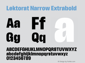 Lektorat Narrow Extrabold Version 1.002图片样张