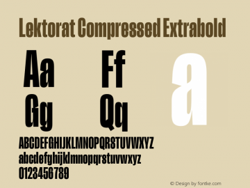 Lektorat Compressed Extrabold Version 1.002图片样张