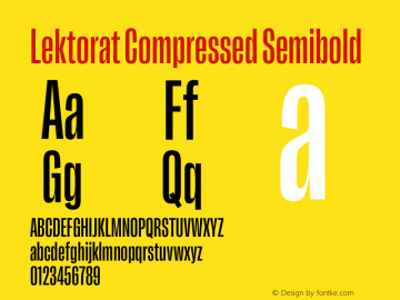 Lektorat Compressed Semibold Version 1.002图片样张