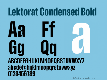 Lektorat Condensed Bold Version 1.002图片样张