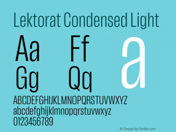 Lektorat Condensed Light Version 1.002图片样张