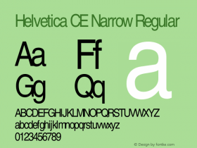 Helvetica CE Narrow Regular OTF 1.0;PS 002.001;Core 1.0.22图片样张