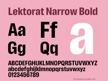 Lektorat Narrow Bold Version 1.002图片样张