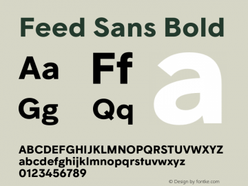 Feed Sans Bold Version 2.004;hotconv 1.0.109;makeotfexe 2.5.65596图片样张