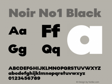 Noir No1 Black Version 1.001;PS 001.001;hotconv 1.0.88;makeotf.lib2.5.64775图片样张