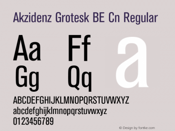 akzidenzgroteskbe-cn font
