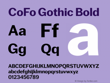 CoFo Gothic Bold Version 1.001;Glyphs 3.1.2 (3151)图片样张