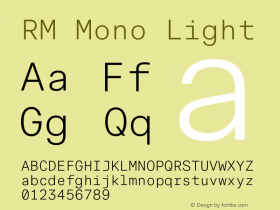 RM Mono Light Version 1.000;Glyphs 3.1.1 (3148)图片样张