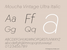 Moucha Vintage Ultra Italic Version 1.000图片样张