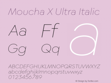 Moucha X Ultra Italic Version 1.000图片样张