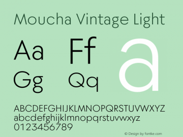MouchaVintage-Light Version 1.000图片样张