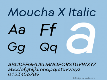 MouchaX-Italic Version 1.000图片样张