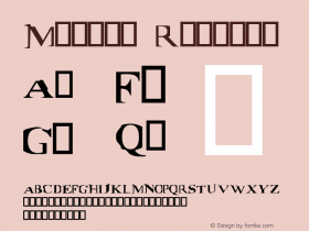 Matrix Regular 2000; 1.0, initial release Font Sample