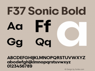 F37 Sonic Bold Version 1.000图片样张