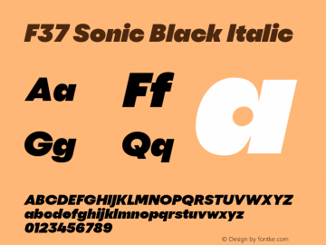 F37 Sonic Black Italic Version 1.000图片样张