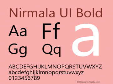 Nirmala UI Bold Version 1.46图片样张