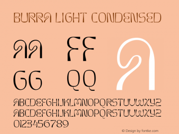 Burra Light Condensed Version 1.000图片样张