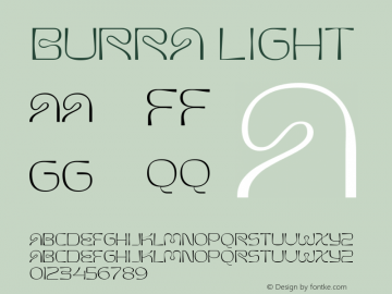 Burra Light Version 1.000图片样张