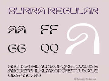 Burra Regular Version 1.000图片样张