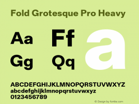 Fold Grotesque Pro Heavy Version 2.001图片样张