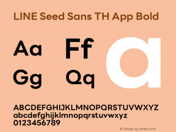 LINE Seed Sans TH App Bold Version 1.002图片样张
