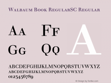 Walbaum Book RegularSC Regular OTF 1.0;PS 001.001;Core 1.0.22 Font Sample
