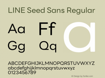 LINE Seed Sans Regular Version 1.002图片样张