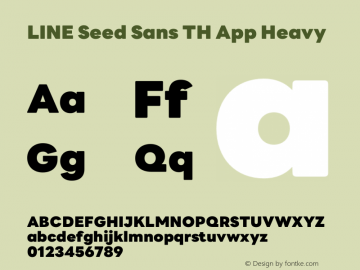 LINE Seed Sans TH App Heavy Version 1.002图片样张