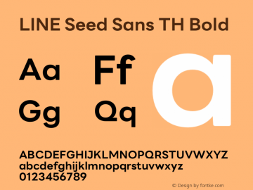 LINE Seed Sans TH Bold Version 1.002图片样张