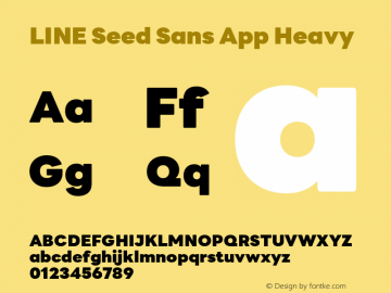 LINE Seed Sans App Heavy Version 1.002图片样张