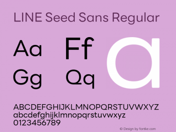 LINE Seed Sans Regular Version 1.002图片样张