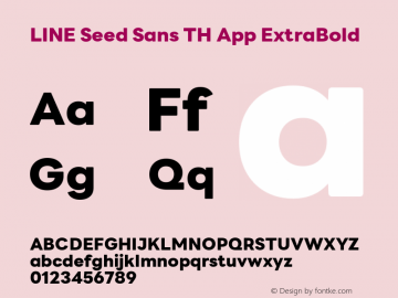 LINE Seed Sans TH App ExtraBold Version 1.002图片样张