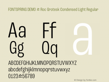 FSP DEMO - Rc Grtsk Cndnsd Lght Regular Version 1.000;PS 001.000;hotconv 1.0.88;makeotf.lib2.5.64775图片样张