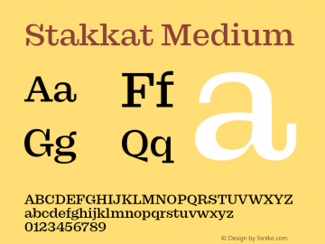 Stakkat Medium Version 1.000图片样张