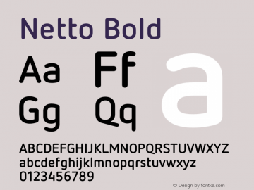 Netto Bold Version 1.000图片样张