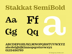 Stakkat SemiBold Version 1.000图片样张