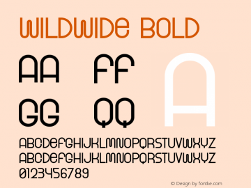 WildWide Bold Version 1.003;Fontself Maker 3.5.7图片样张