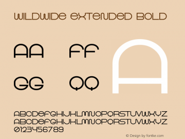WildWide Extended Bold Version 1.002;Fontself Maker 3.5.7图片样张