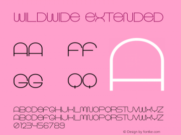 WildWide Extended Version 1.004;Fontself Maker 3.5.7图片样张