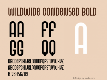 WildWide Condensed Bold Version 1.004;Fontself Maker 3.5.7图片样张